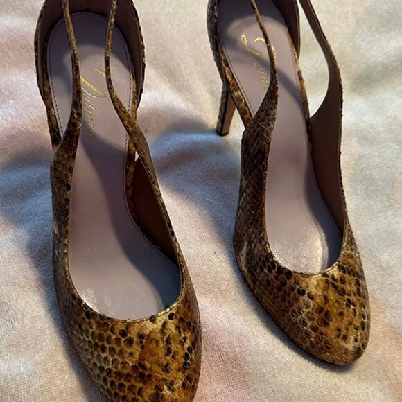 Delman Shoes - Delman Snakeskin Leather Heel Size 10